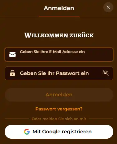 Aktuelles Playjonny Registrierungsformular auf der offiziellen Website